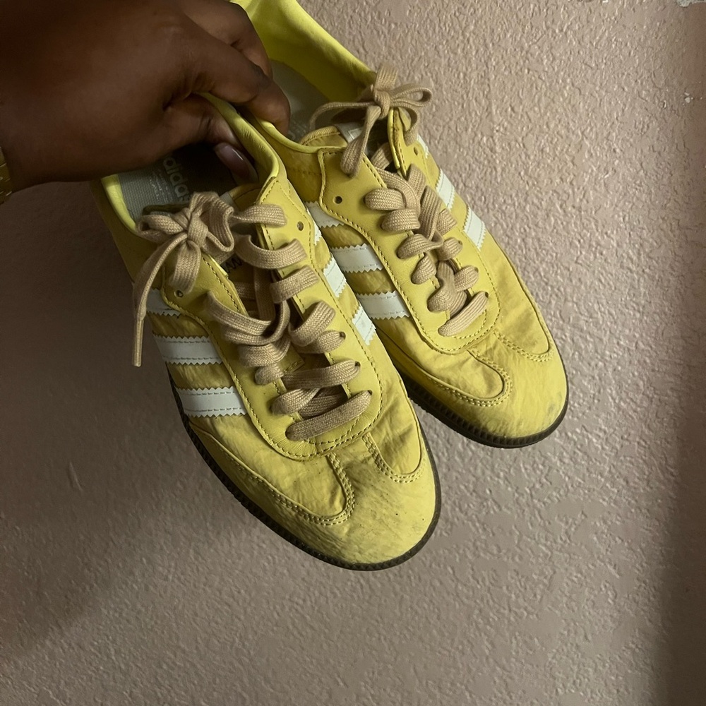 Adidas Yellow Sneakers with White Accents